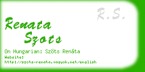 renata szots business card
